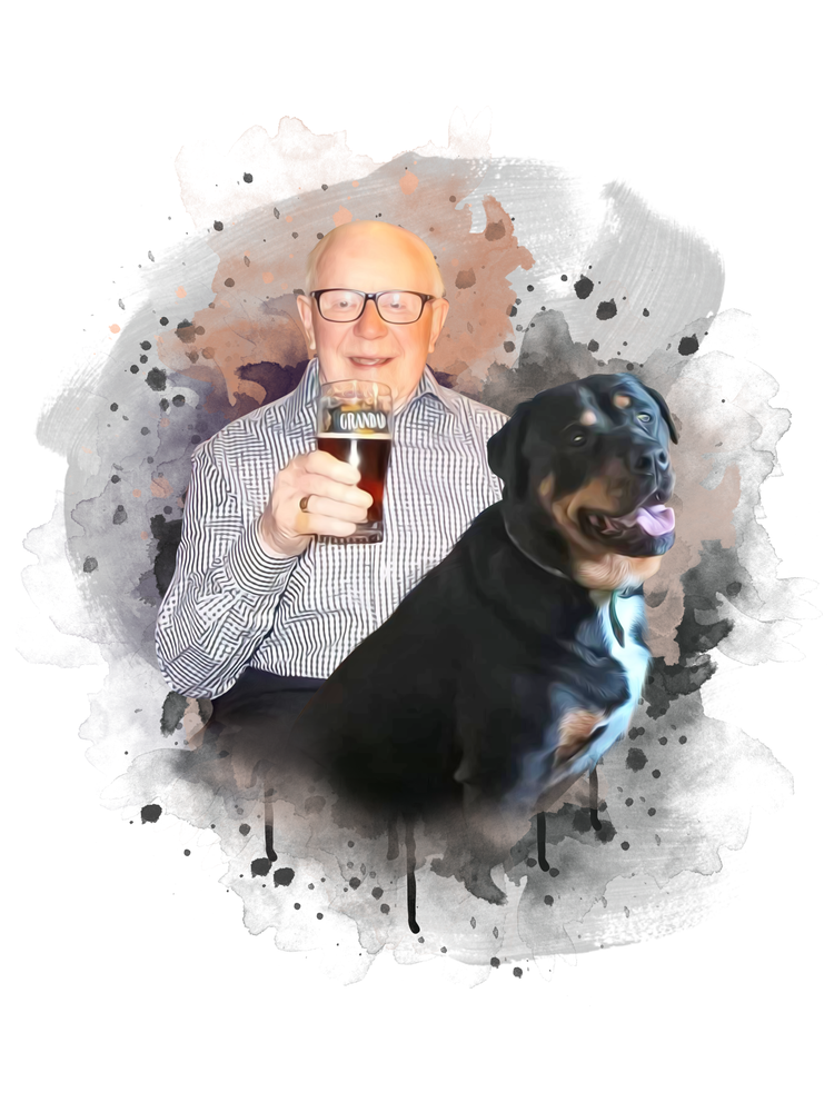 Memorial Multiple Photo Paint Splat Print Gift #5 image
